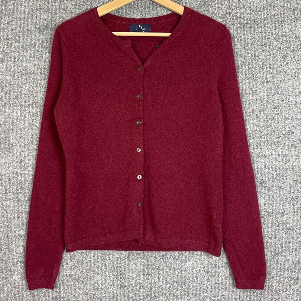 Lands End Cardigan Womens S 6-8 100% Cashmere Button Up